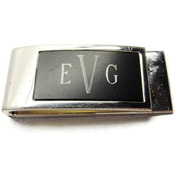 "EVG" Hinged Money Clip Stainless Steel Wallet Credit Card Cash ID Holder - Picture 2 of 9